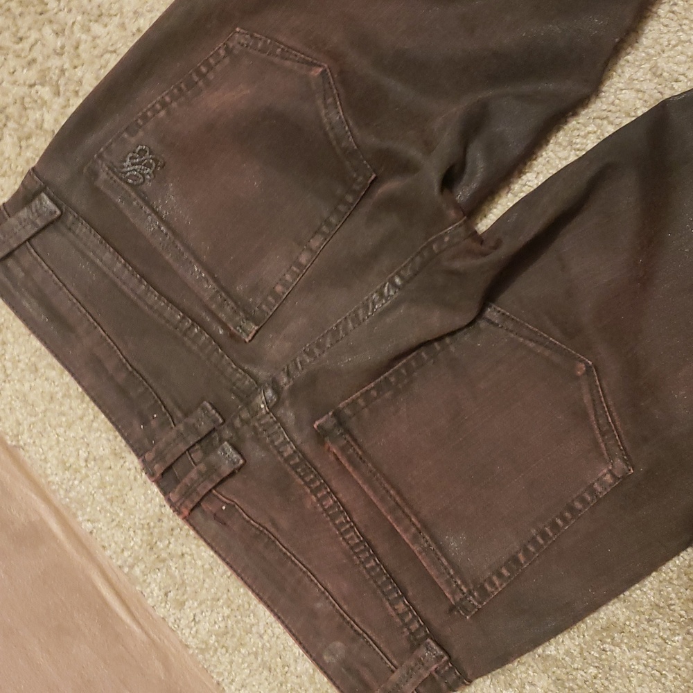 Frankie B Coated Low Rise Skinny Jeans, 26 - Picture 4 of 12